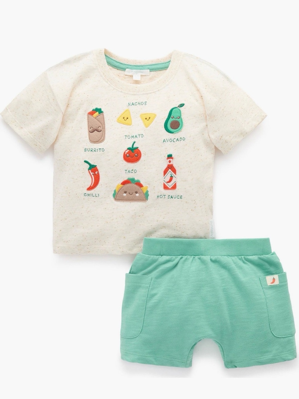 PUREBABY | Small Bites T-Shirt and Short Set